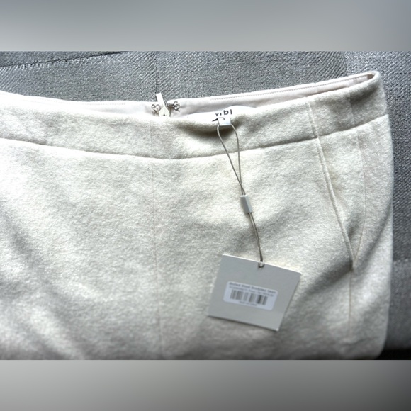 New Tibi Boiled Wool Sculpted Skirt size 4 off white ivory - Picture 12 of 12